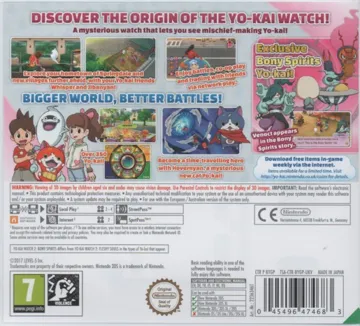 Yo-Kai Watch 2 - Bony Spirits (Australia) box cover back